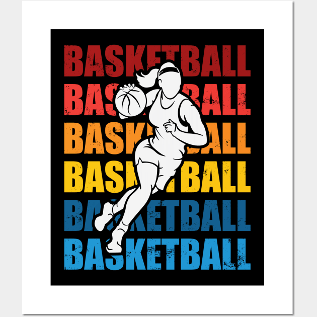 Basketball Girl Wall Art by RockyDesigns